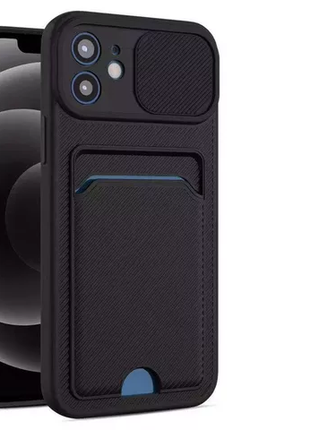 Coque Gorilla Tech Nouveau Design Card slot et Protection caméra slim Noir pour Apple iPhone 13 Pro