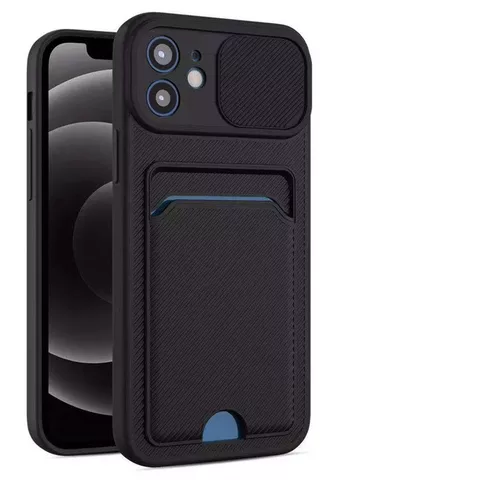 Coque Gorilla Tech Nouveau Design Card slot et Protection caméra slim Noir pour Apple iPhone 13