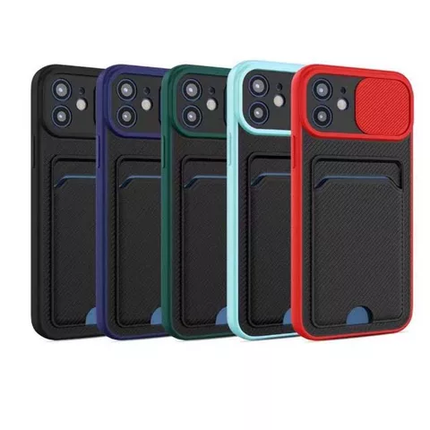 Coque Gorilla Tech Nouveau Design Card Slot Et Protection Caméra Slim Vert  Pour Apple iPhone 12