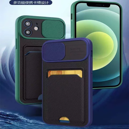Coque Gorilla Tech Nouveau Design Card Slot Et Protection Caméra Slim Bleu  Pour Apple iPhone 13 Pro