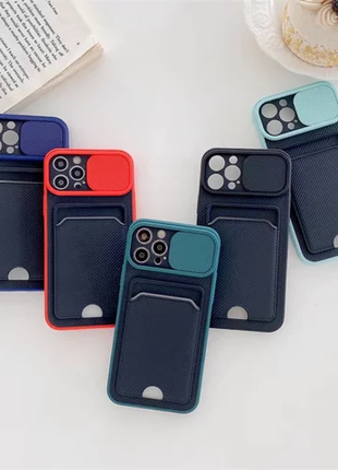 Coque Gorilla Tech Nouveau Design Card Slot Et Protection Caméra Slim Bleu  Pour Apple iPhone 13 Pro