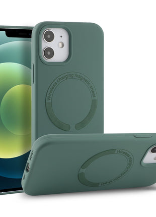 Coque En silicone Magnetique Gorilla Tech Vert Midnight  Qualité Premium Pour Apple iPhone 12 Pro