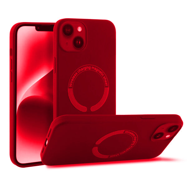 Coque En Silicone Magnetique Gorilla Tech Rouge Qualité Premium Pour Apple iPhone 12
