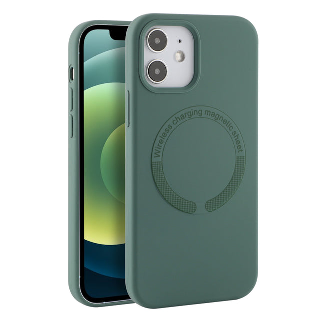Coque En silicone Magnetique Gorilla Tech Vert Midnight  Qualité Premium Pour Apple iPhone 12 Pro