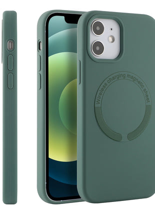 Coque En silicone Magnetique Gorilla Tech Vert Midnight  Qualité Premium Pour Apple iPhone 12 Pro