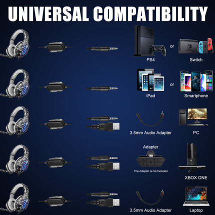 Casque gaming YORO V5 (qualité premium)