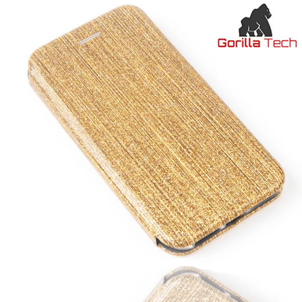 Etui 3D Glitter Book Gorilla Tech Or Pour Apple iPhone X/XS