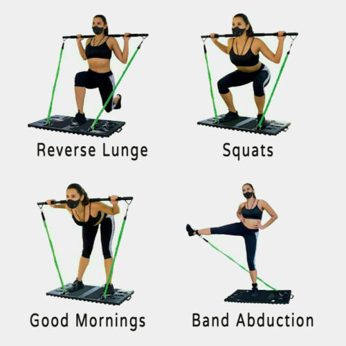 Home Gym Kit Portable Exercices Workout Pad Set Resistance Bands Pack