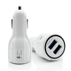 Chargeur voiture / allume cigare fast charger blanc 2 entrées