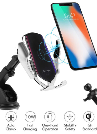 wireless car holder/car charger with sensor (3 in 1)