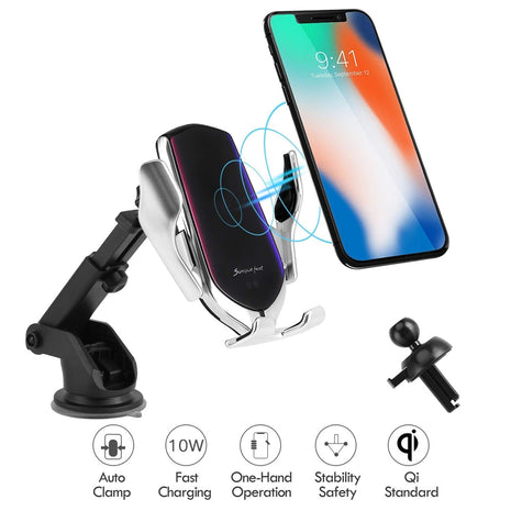 wireless car holder/car charger with sensor (3 in 1)