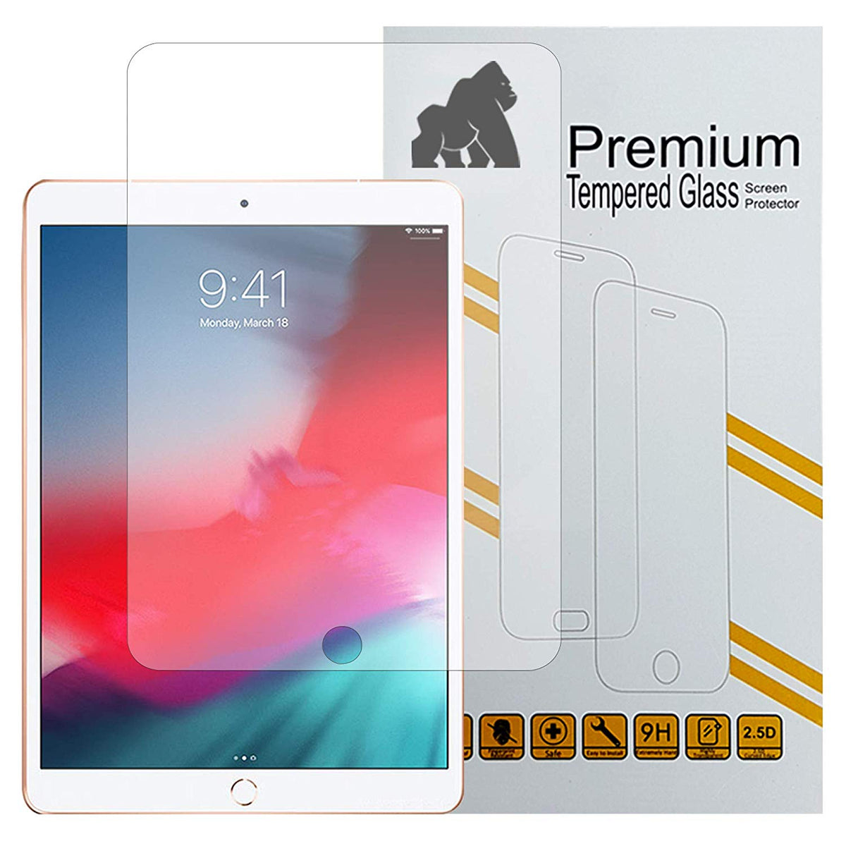 Gorilla Tech Premium Tempered Glass For Apple iPad 2/3/4