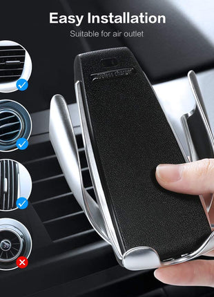 Support auto / voiture à induction pour grille d’aération noir