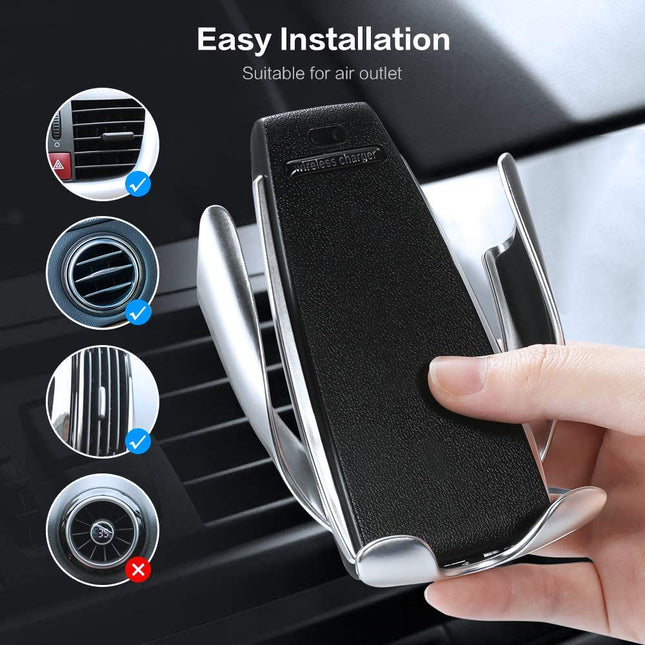 Support auto / voiture à induction pour grille d’aération noir