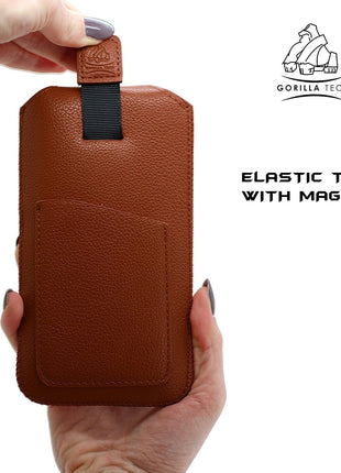 Pochette Pull-Up Pouch Universelle Verticale Magnétique marron Gorilla Tech taille XL