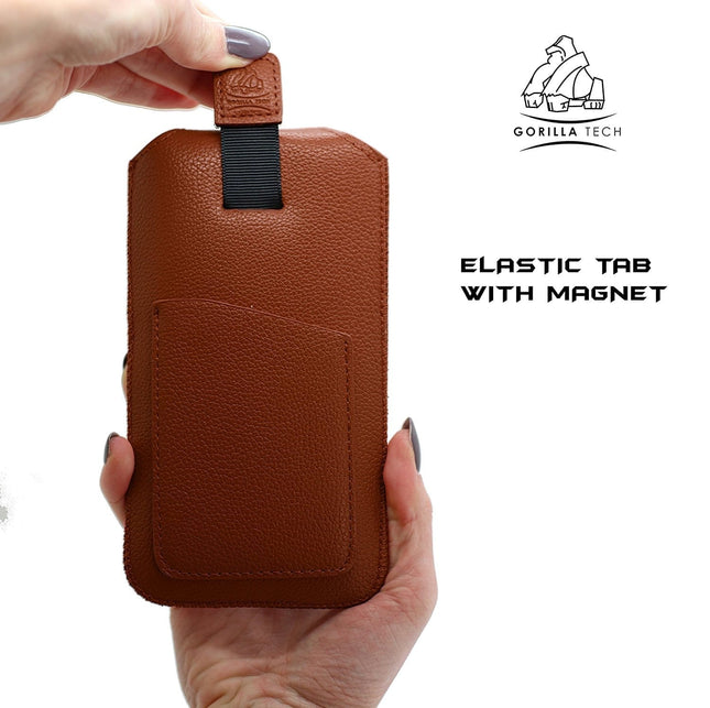Pochette Pull-Up Pouch Universelle Verticale Magnétique marron Gorilla Tech taille XL