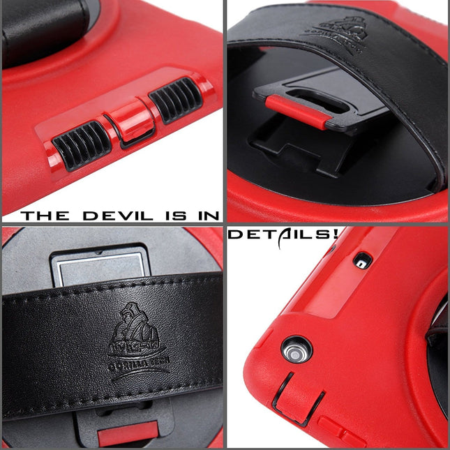 Étui Survivor Avec Rotating 360° Gorilla Tech Rose Pour iPad Air 9.7" (2013)