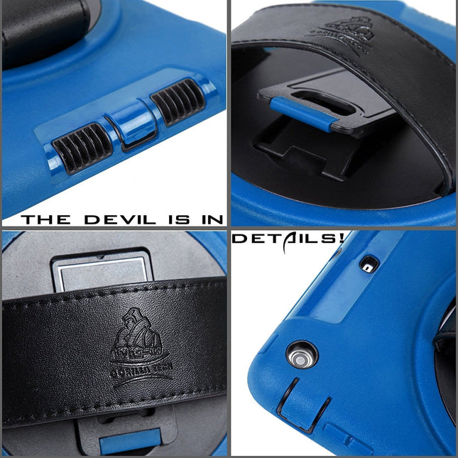Étui Survivor Avec Rotation 360° Gorilla Tech Bleu Pour iPad Air 9.7" (2013)