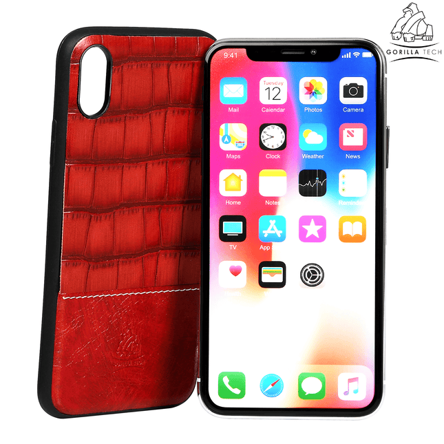 Coque Gorilla Tech Alligator Rouge Pour Apple iPhone X/XS
