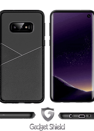 Coque en gel Gadget Shield carbon design noir pour Huawei Y7 2018