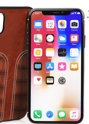 Coque Gorilla Tech Dual Croco Marron Pour Apple iPhone X/XS