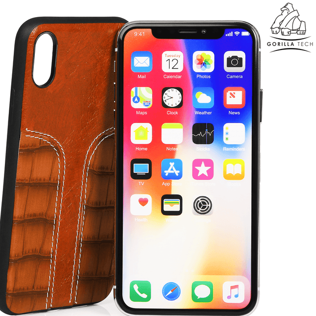 Coque Gorilla Tech dual croco marron clair pour Galaxy s8