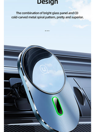 Support magnétique pour Voiture USAMS CD170  / Chargeur sans fil- airvent  15W