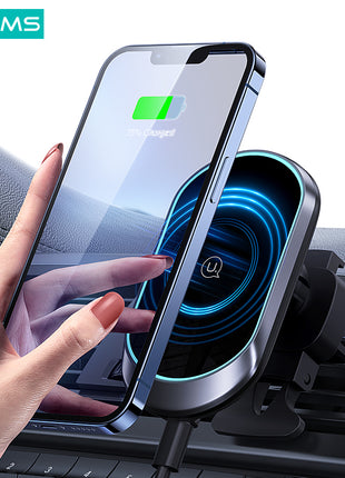 Support magnétique pour Voiture USAMS CD182Z  / Chargeur sans fil- airvent  15W