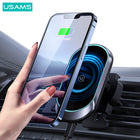Support magnétique pour Voiture USAMS CD182Z  / Chargeur sans fil- airvent  15W