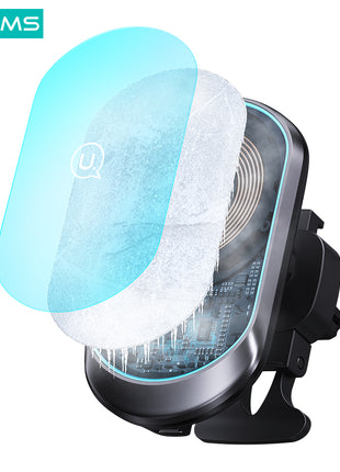 Support magnétique pour Voiture USAMS CD182Z  / Chargeur sans fil- airvent  15W