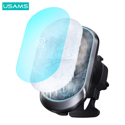 Support magnétique pour Voiture USAMS CD182Z  / Chargeur sans fil- airvent  15W