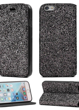 Etui Slim Glitter Gorilla Tech Noir Pour Samsung Galaxy J6