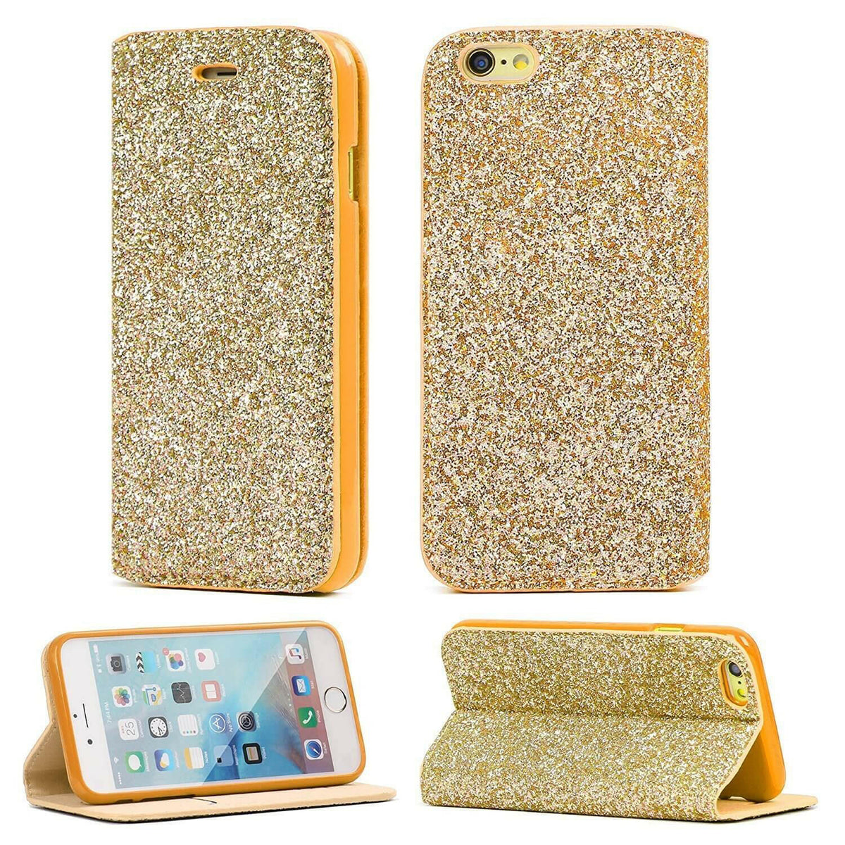 Etui slim glitter Gorilla Tech Or pour APPLE iPhone 6/6S