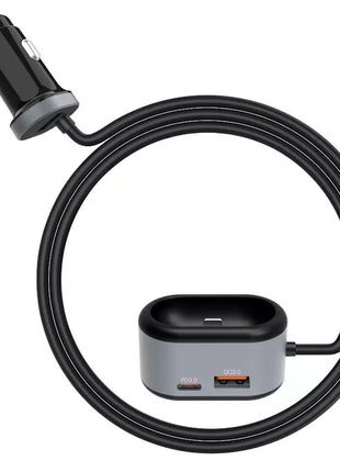 Chargeur Voiture / Prise Allume cigare Multifonctionnel XO Fast Charger 4 Entrées Avec Puce PD Et Chargeur AirPod