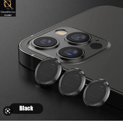 Film En Verre  Noir 3 En 1 Pour Caméra Arrière Apple iPhone 13 Pro/13 Pro Max