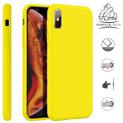 Coque En Silicone Gorilla Tech Jaune Qualité Premium Pour Apple iPhone XR