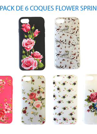 Pack de 6 coques en gel flower spring pour samsung galaxy A5 2017 (Bulk)