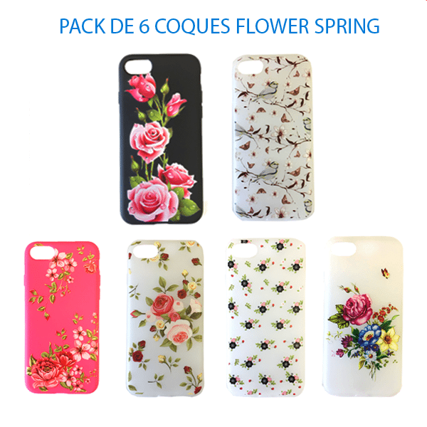 Pack de 6 coques en gel flower spring pour samsung galaxy A5 2017 (Bulk)