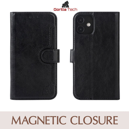 Etui Portefeuille Premium Gorilla Tech Noir Pour Apple iPhone 15 Pro