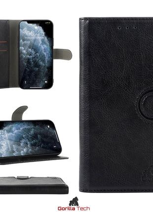 Etui Portefeuille Premium Gorilla Tech Noir Pour Apple iPhone 15