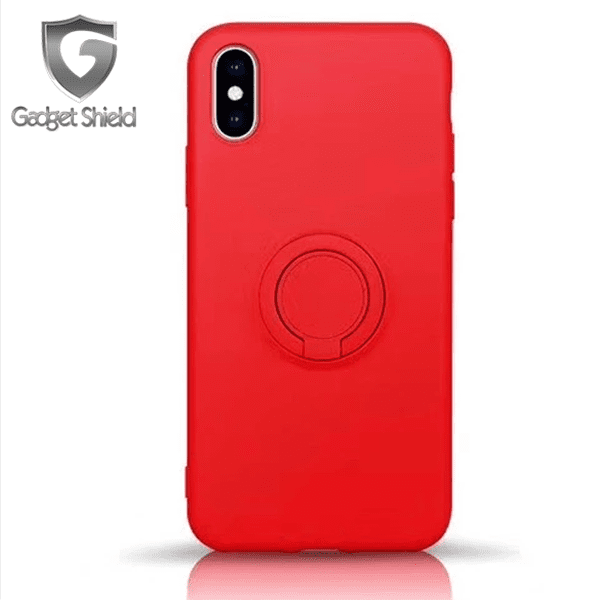 Coque ring silicone Gadget Shield rouge pour Apple iphone XS Max