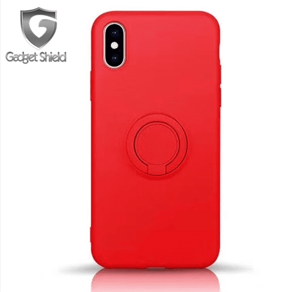 Coque ring silicone Gadget Shield rouge pour Apple iphone 6/6S
