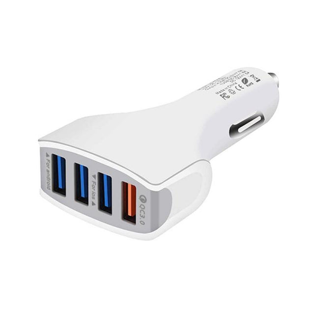 Chargeur Voiture / Prise Allume Cigare Blanc 7A Quick Charge