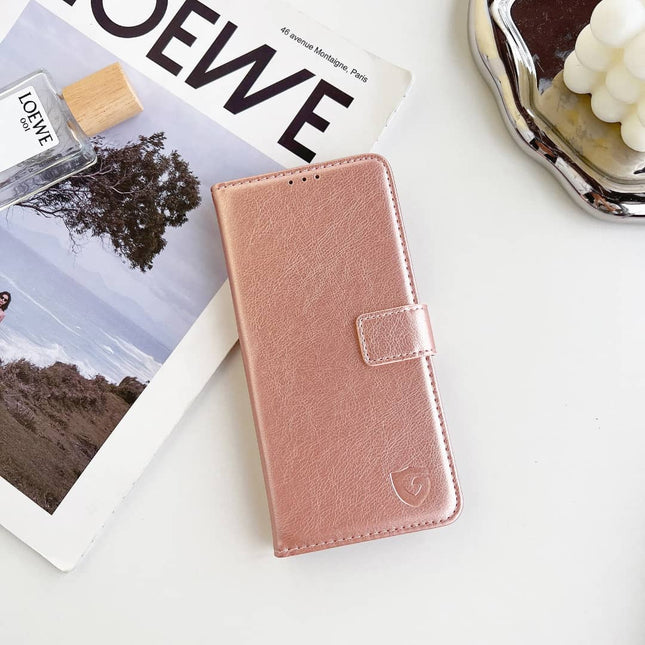 Étui portefeuille classique Gadget Shield pour iPhone 12 mini, or rose