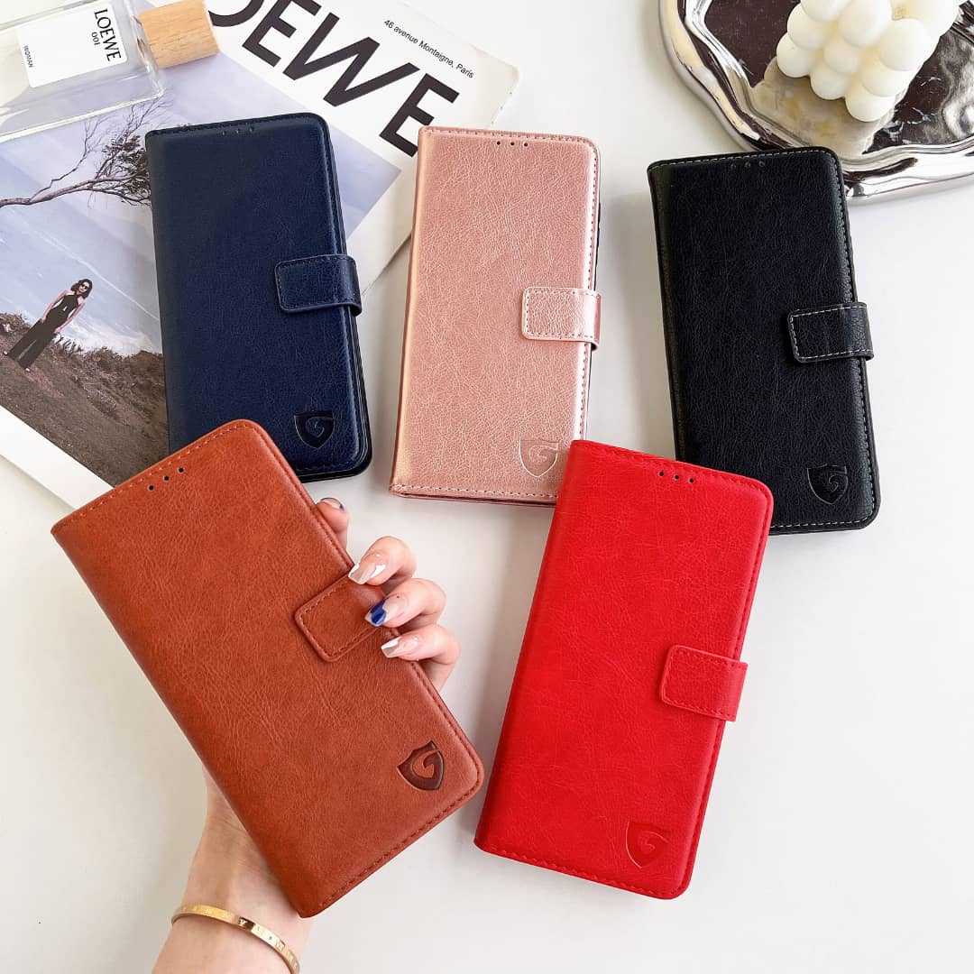 Étui portefeuille classique Gadget Shield pour Samsung Galaxy A14 4G/5G Rouge