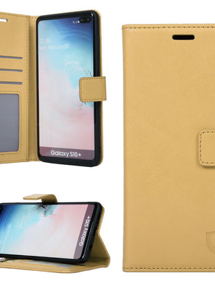 Étui portefeuille classique Gadget Shield pour Samsung Galaxy A3 2017, couleur or