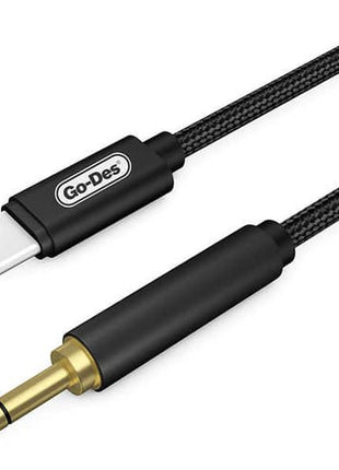 Cable auxiliare vers Lightning Go-Des 3M Noir (qualité premiun)