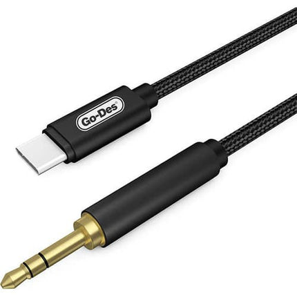 Cable auxiliare vers Lightning Go-Des 3M Noir (qualité premiun)