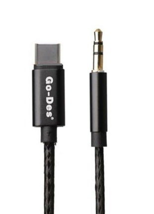 Cable auxiliare vers Lightning Go-Des 3M Noir (qualité premiun)