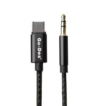 Cable auxiliare vers Lightning Go-Des 3M Noir (qualité premiun)